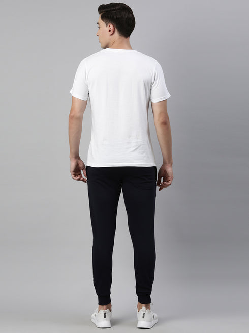 White & Black Solid Lounge Set
